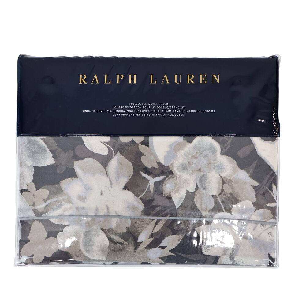 Ralph Lauren Bedding Avery Duvet Cover Charcoal Heather Full/Queen 92x96 NWT